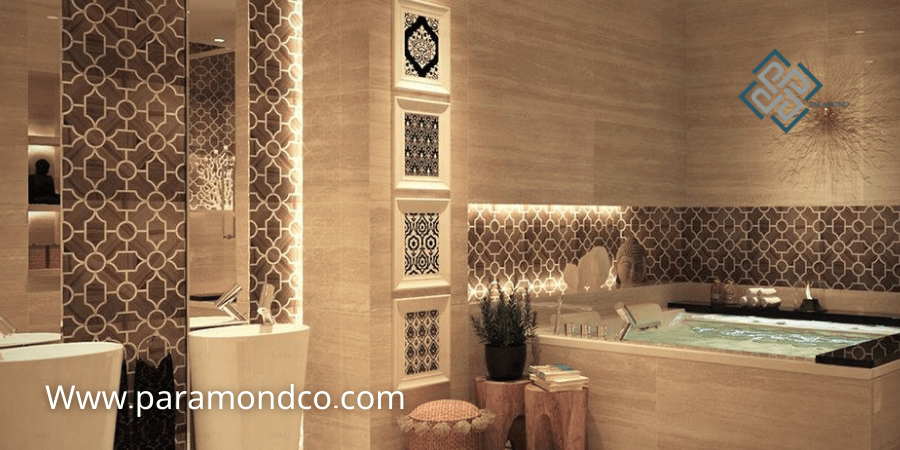 کاشی سرویس قهوه ای