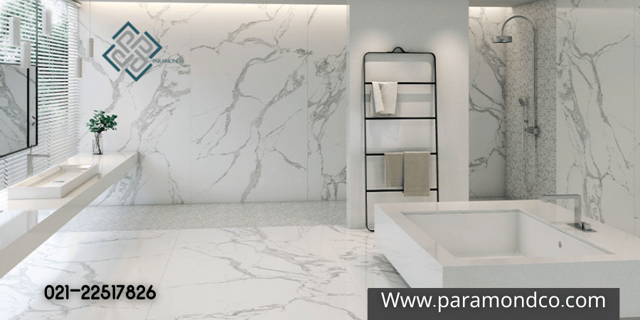 کاشی سرویس بهداشتی طرح سنگ مرمر