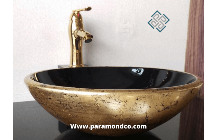 کاسه روشویی طلایی و مشکی