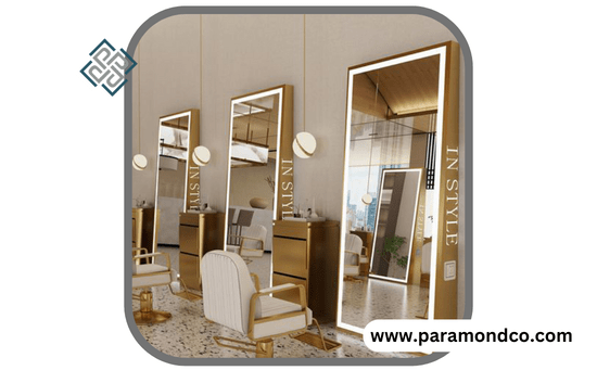 آینه آرایشگاه لامپی ریموتی