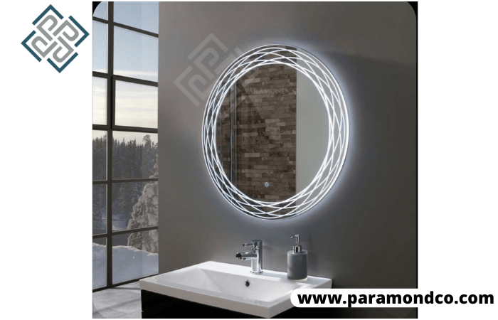 آینه سرویس بهداشتی گرد