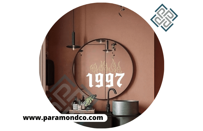 آینه سرویس بهداشتی چوبی