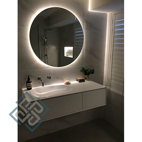 آینه گرد نور دار بک لایت (led) 60 سانت