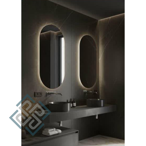 آینه کپسولی نور دار بک لایت (led) 80*50cm